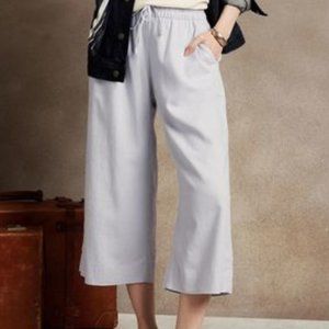 Banana Republic Linen-Blend Easy Crop Pant